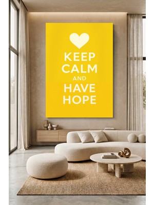 Wallivo Sakin Ol ve Umudunu Koru Günlük Alıntı Kanvas Tablo