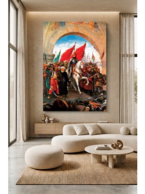 Wallivo Fausto Zonaro Istanbul’un Fethi Fatih Sultan Mehmet Kanvas Tablo