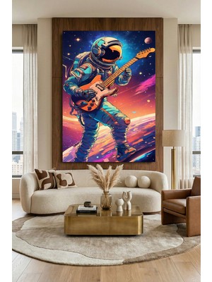 Wallivo Galaksiler Arasındaki Astronot Model 3 Kanvas Tablo