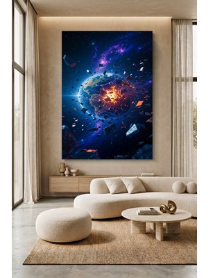 Wallivo Dünya Patlarken Andromeda Temalı Kanvas Tablo