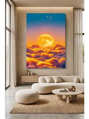Wallivo Bulutların Üzerinde Beliren Güneş Andromeda Temalı Kanvas Tablo