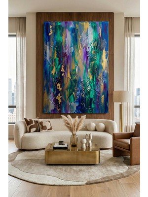 Wallivo Derin Suların Altın Yansımaları ve Rüyaları Kanvas Tablo