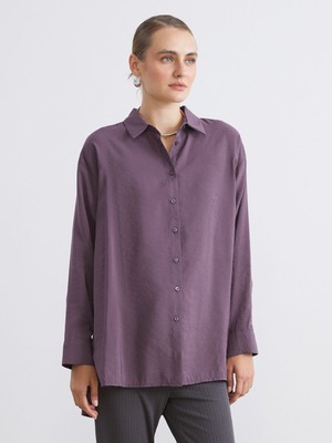 Lc Waikiki Yeni Sezon Oversize Modal Karışımlı Kadın Gömlek Tunik