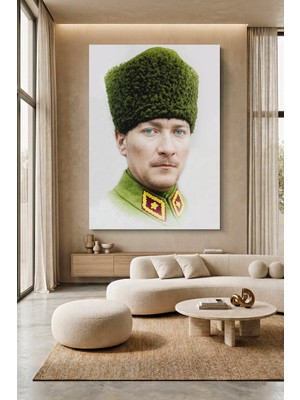 Wallivo Mustafa Kemal Atatürk Portre - Model 1 Kanvas Tablo