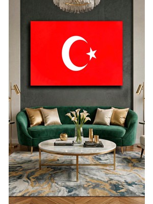 Wallivo Şanlı Türk Bayrağı Modern Sanat Yorumu - Model 2 Kanvas Tablo
