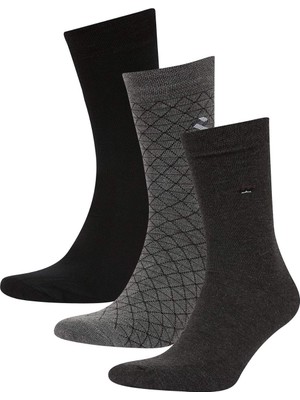 DeFacto Erkek Dikişsiz 3'lü Bambu Uzun Çorap C6682AXNS