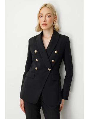 Ekol Kruvaze Yaka Kapak Cepli Ceket 26KEKL05013