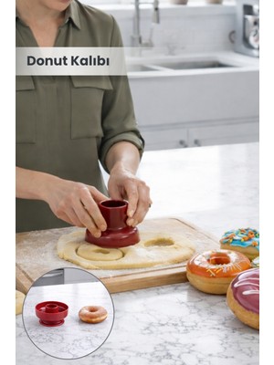 Orvila Donut Kek Kalıbı - Hamur Kesici ve Şekillendirici