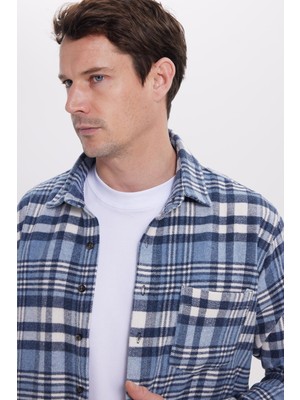 Tudors Erkek Regular Fit Rahat Kesim Kışlık Kareli Oduncu Gömlek