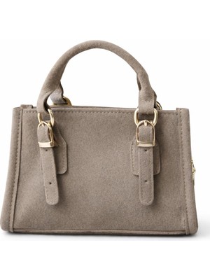 Tandi Bags Andriy Mini Süet Çapraz Çanta Vizon