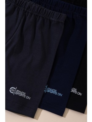 Baykar Erkek Çocuk Pamuklu Baskılı Rahat Kesim Likralı Boxer 3'lü Paket 3910 Renkli