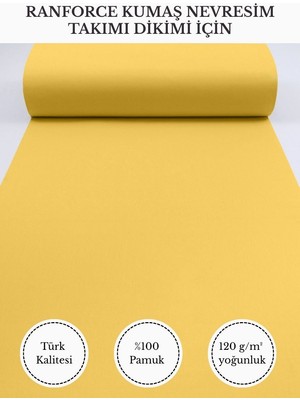 Fabricstown Ranforce Kumaş Nevresim Dikimi Için – %100 Pamuk, 240 cm × 100 Cm, Düz Boyalı