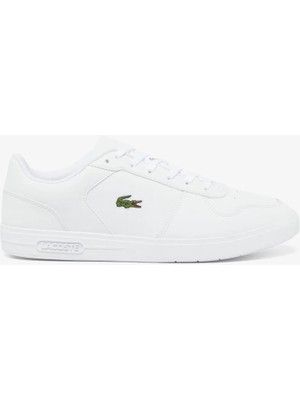 Lacoste T-Base Unisex White Leather Sneaker Unisex Hakiki Deri Günlük Spor Ayakkabı Beyaz