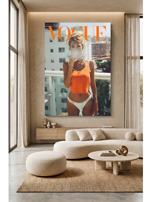 Wallivo Vogue Tarzı - Güneşli ve Güzel Estetik Kadın Kanvas Tablo