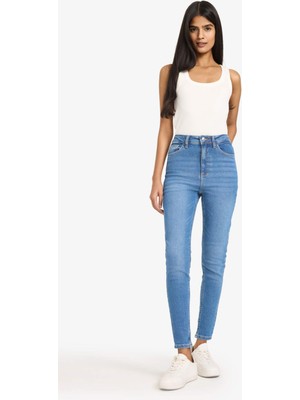 DeFacto Skinny Fit Yüksek Bel Bilek Boy Jean Pantolon F2963AX25WN