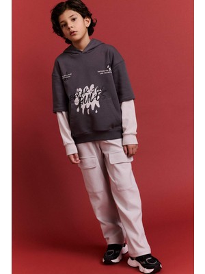 DeFacto Loose Fit Beli Lastikli Eşofman Altı Erkek Çocuk G6198A825CW