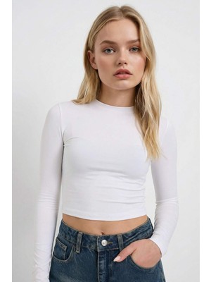 DeFacto Fitted Bisiklet Yaka Uzun Kollu Tişört D0199AX25AU