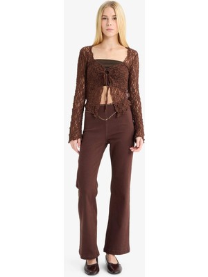 DeFacto Flare Fit Normal Bel Gabardin Pantolon G2628AX25WN