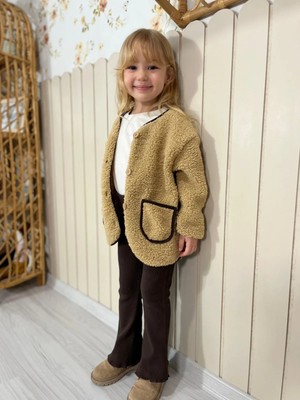 bebexy Yakasız Welsoft Çeketli Camel Takım