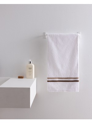 Madame Coco Rosabelle Pamuklu Yüz Havlusu - Beyaz/bej - 50X70 cm