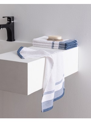 Madame Coco Luth 4'lü Pamuklu El Havlusu - Lacivert/mavi - 30X45 cm