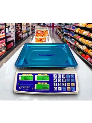 Tekno Home Terazi 40 kg Elektronik Dijital Bakkal Manav Market Pazarcı Terazisi