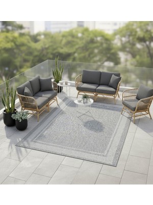 Ayduran Halı Sisal Çerçeveli Jut Taban Dekoratif Yıkanabilir  Yumuşak Iskandinav Hasır Görünümlü Toz Tutmaz Halı