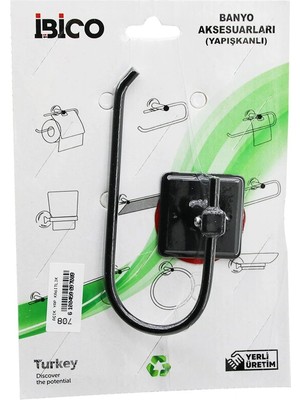 Timion Siyah   Metal   Açık Wc  Kağıtlık  Yapışkanlı Montaj  BNY-708 (5148)
