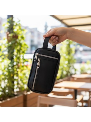 Seventeen Suya Dayanıklı Elegan Portföy Stil El Çantası Traş Kozmetik Çantası