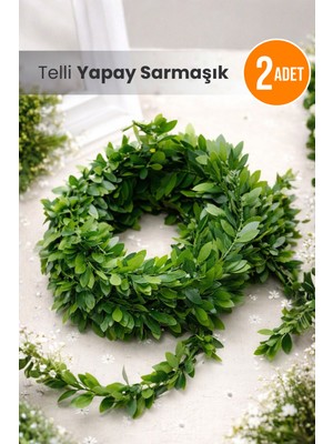 Orvila Telli Sarmaşık Yaprak Şerit Yapay Çiçek Sarmaşık Süsleme Çiçeği - 7 Metre