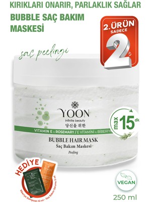 Yoon Biberiye Saç Maskesi, E vitamini & Peeling Etkisi, Güçlendirme ve Kırık Onarmaya Yardımcı 250ml