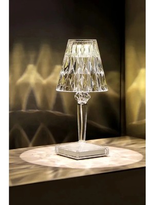 Zenvia Kristal Abajur LED Kumandalı ve Dokunmatik Masa Lambası