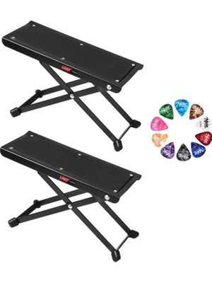Lastvoice GS-03X 2li Set Gitar Ayaklığı Ayak Sehpası 5 Kademe Pena Hediye (Metal Sağlam Ayaklar)