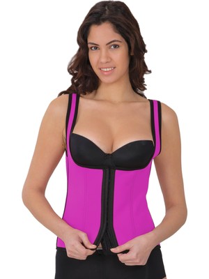 Çamaşır Kenti Mürdüm Mı 9173 Agraflı Göğsü Açık Atlet Korse