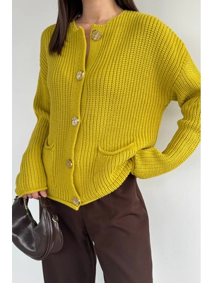 Gülseli Kadın Çift Cepli Triko Ceket P-00019175