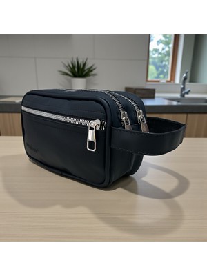 Seventeen Suya Dayanıklı Çift Bölmeli Elegan Portföy Stil El Çantası Traş Kozmetik Çantası