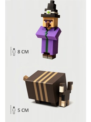 Minecraft Witch Cadı ve Armadillo Set Hareketli Eklemli Figür
