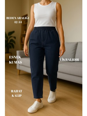 Cedy Denim Cedy Denım - Büyük Beden Likralı, Beli Lastikli Jean Pantolon  C636