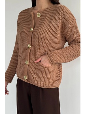 Gülseli Kadın Çift Cepli Triko Ceket P-00019175