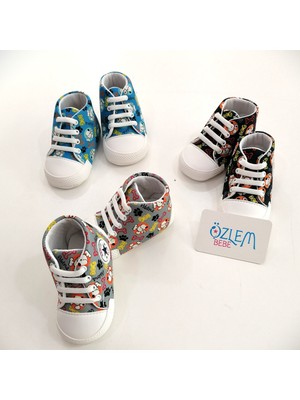 Genel Kemik Figür Bebek Ayakkabısı Mavi - 19 Numara