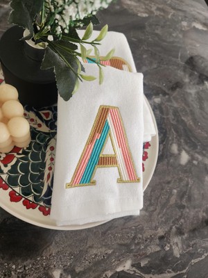 Kişiye Özel Nakışlı Havlu | Harf Işlemeli %100 Pamuk Çeyizlik & Hediyelik El Havlusu