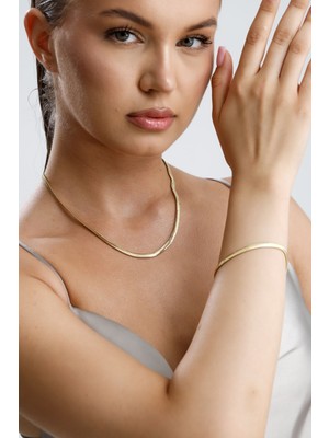 Zümrüt Sarraf 14 Ayar Altın Balık Sırtı Zincir Kolye 2 mm