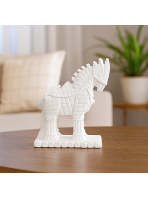 Decostone Dekoratif Truva Tekerlekli Biblo