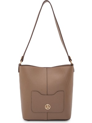 Armine Trend Omuzdan Askılı Kol Çantası Vizon ARM175