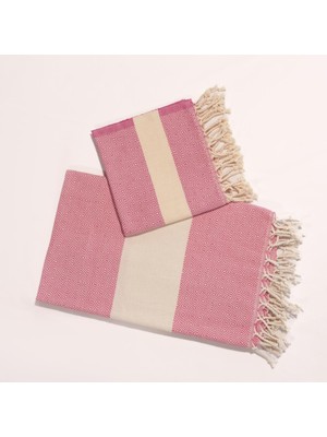 Ve Yeniden Elmas Peştamal ve Peşkir Takımı – Pembe
