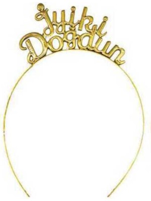 Best Parti Iyiki Doğdun Yazılı Gold Renk Metal Taç