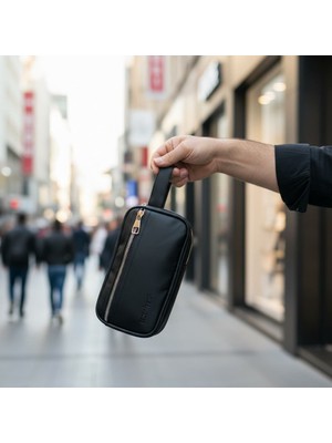 Seventeen Suya Dayanıklı Çift Bölmeli Elegan Portföy Stil El Çantası Traş Kozmetik Çantası