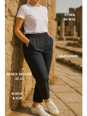 Cedy Denim Cedy Denım - Büyük Beden Likralı, Beli Lastikli Jean Pantolon  C636