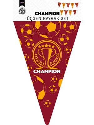 Best Parti Sarı Kırmızı Taraftar Üçgen Flama