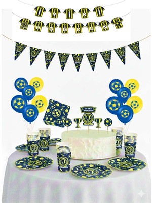 Best Parti Sarı Lacivert Taraftar Doğum Günü Konsept Seti